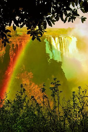 A View of Victoria Falls Through the Mist 2