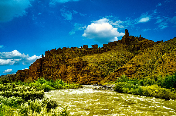 A River Runs Along US Highway 14, Wyoming . 2