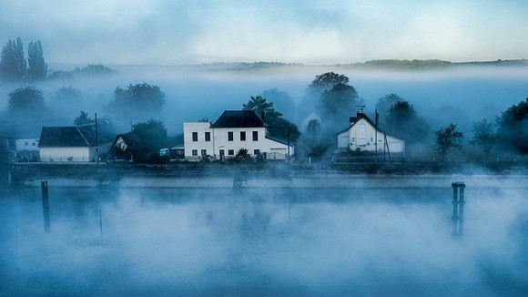 Blue Haze Decends On Seine River 26