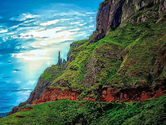 Basalt Columns and Cliffs Giants Causeway Ireland 261