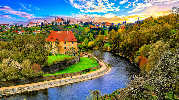 A Bend In the Vitava River Czech Republic 26
