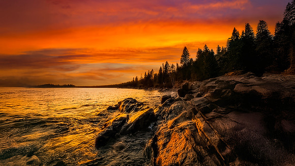 Dawn Light On Rockbound Shoreline Main 26