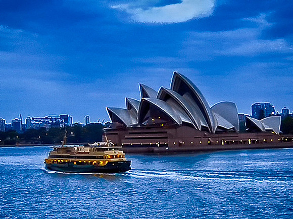 Sydney Opera House and Ferry Early Morning 1