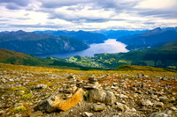 Mount Stranda Overlook With Town of Stranda Below, Norway