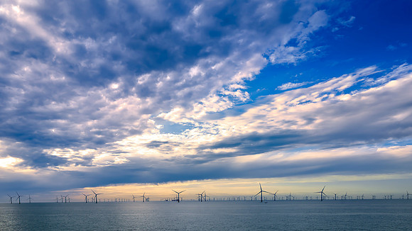 Big Sky Over Wind Turbine Farm 1