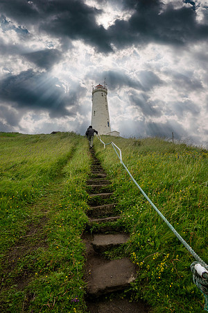 Climb to the Lighthouse, Iceland