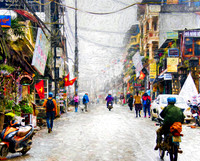 A Quiet Street Old Hanoi During Tet 33
