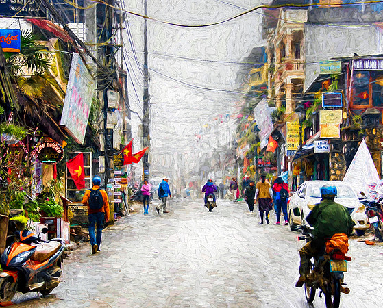 A Quiet Street Old Hanoi During Tet 33