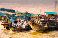 Action At the Cai Rang Floating Market Megong Delta  3  102