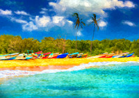 Beached Fishing Boats Sri Lanka Indian Ocean 90 AA